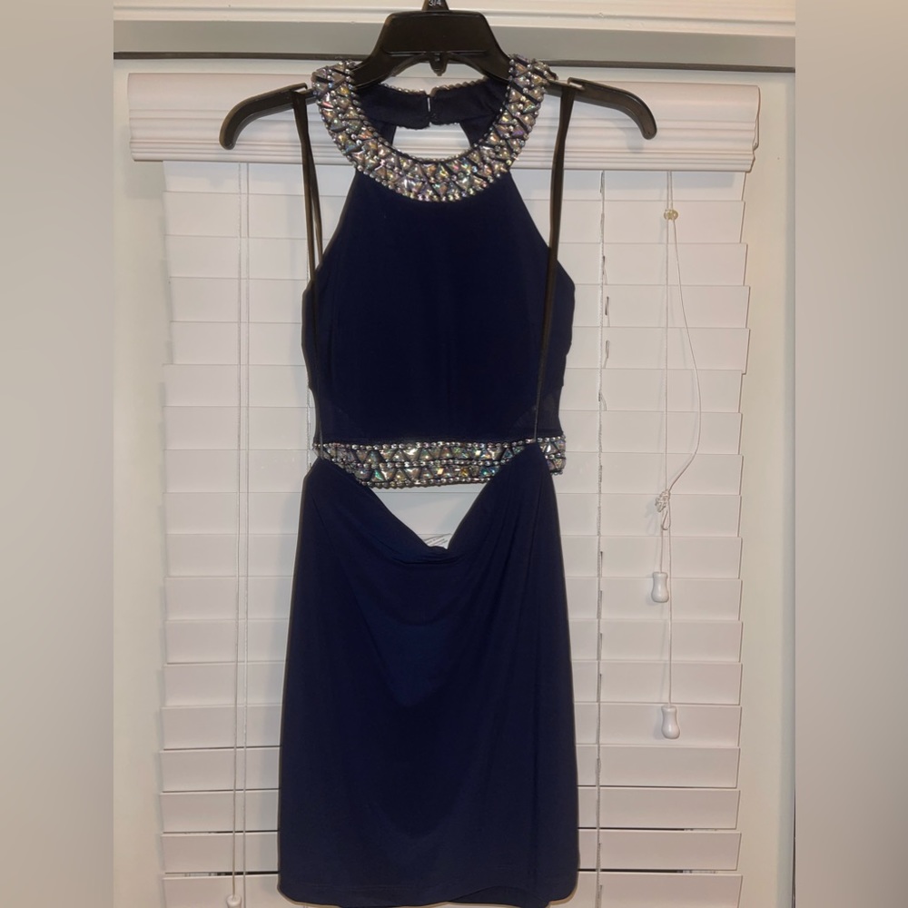 Blue 2 piece homecoming dress